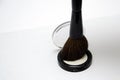 Cosmetic brushes, akeup brushes on a white background