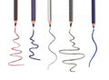 Set of Cosmetic pencils and strokes