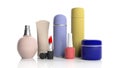 Set of cosmetics products on white background. 3d illustration Royalty Free Stock Photo