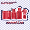 Set of cosmetics. sticker