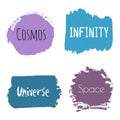 Set of cosmos, infinity, Universe, space design templates