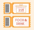 Set of coupons Royalty Free Stock Photo