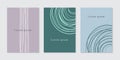 Set of cover brochure hand drawn circle, lines simple background Royalty Free Stock Photo