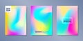 Set of cover design with abstract multicolored blurred effect. Vector illustration template.