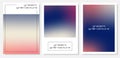 Set of covers design templates with vibrant retro grainy gradient backdrop. Minimal covers design. Brochure template layout,