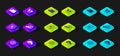 Set CPU mining farm, Cryptocurrency cloud, Mining bitcoin from tablet, Hand holding Bitcoin, Shopping cart with and