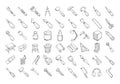 Set of Craft tool icons Drawing illustration Hand drawn doodle Sketch line vector eps10 Royalty Free Stock Photo