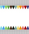 Set of crayons Vector Illustration background