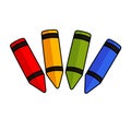Set of crayons vector illustration