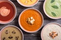 Set of cream soups Royalty Free Stock Photo