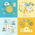 Set of Creating Ideas Concept Vector Illustrations