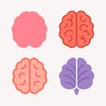 Flat Design Brain Creative Mind Intelligence Education And Medical Illustration Royalty Free Stock Photo
