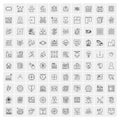 Set of 100 Creative Business Line Icons