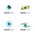 Set of Creative Concept Eyes logo Design Template  eye care logo icon Royalty Free Stock Photo