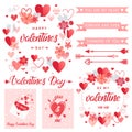 Set of creative Valentines Day cards