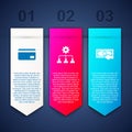 Set Credit card, Lead management and Cash back. Business infographic template. Vector Royalty Free Stock Photo