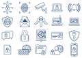 Set of crime icons. Vector illustration decorative design Royalty Free Stock Photo