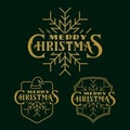 Set of cristmas logo, emblems and badges.