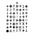 set of cross icons