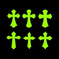 Set of crosses. Christian symbols. Religious signs. Royalty Free Stock Photo