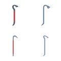 Set of crowbars in various styles Royalty Free Stock Photo