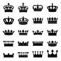 Set of crowns Royalty Free Stock Photo