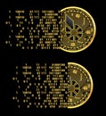 Set of crypto currency bitshares golden symbols
