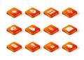 Set Cryptocurrency bitcoin, key, Bitcoin think, cloud mining, Smart contract and circuit icon. Vector Royalty Free Stock Photo