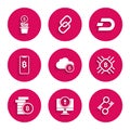 Set Cryptocurrency cloud mining, Monitor and coin Ethereum ETH, key, CPU farm, Bitcoin, Phone mobile cryptocurrency