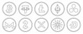 Set of cryptocurrency icons collection outline Royalty Free Stock Photo