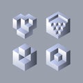 Set of cubic objects