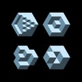 Set of cubic objects