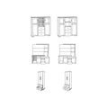 Set Cupboard collection icon Furniture line art vector, minimalist illustration design Royalty Free Stock Photo