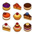 Set of cupcakes icons