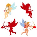 Set of cupid. Valentine`s Day