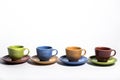 Set of Cups and saucers Royalty Free Stock Photo