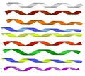 Set of curly ribbon, isolated