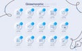 Set of Cursor, Cloud upload and Annual tax line icons for web app. Pictogram icon. Vector