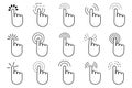 set cursor finger. Computer technology concept. Computer mouse. Vector illustration. stock image. Royalty Free Stock Photo