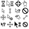 Set of cursors. Royalty Free Stock Photo