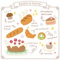 Set of Cute Bakery and Pastry Doodle