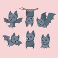 Set of cute bats.