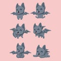 Set of cute bats.