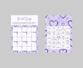 Set of cute bingo cards for wedding reception and bridal shower