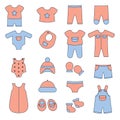 Set of cute clothes for baby girl