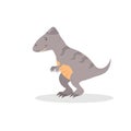 Set of cute dinosaur, brontosaurus and triceratops Royalty Free Stock Photo