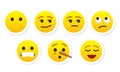 Set of cute emojis illustration