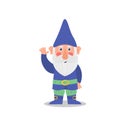 Set of cute fairytale garden gnome character.