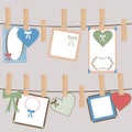 Set of cute frames for girls Royalty Free Stock Photo