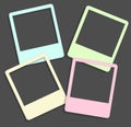 Set of cute frames for photos, hand drawn style